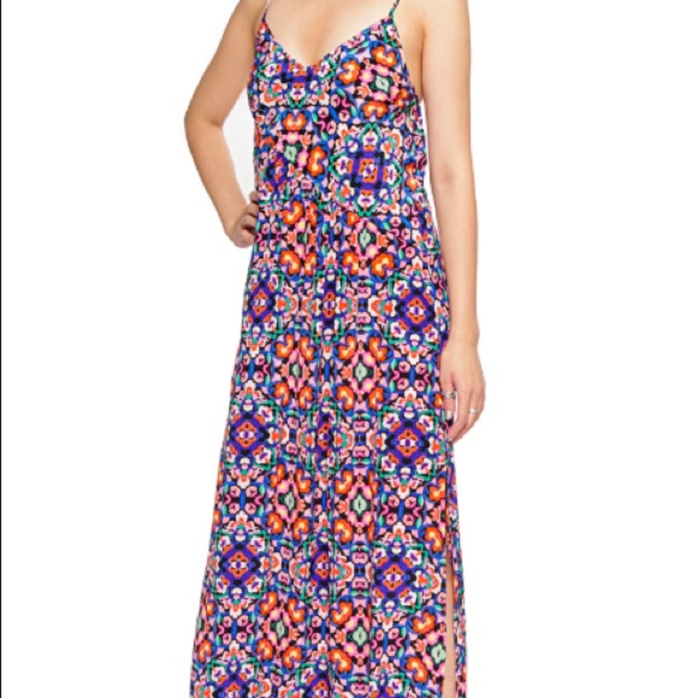 YUMI KIM rainbow boho maxi dress with split 🌈